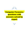 Computer Forensics questions with answers solved by expert