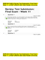 NURS 6512 N6512 Review Test Submission-Final Exam - Week 11. LATEST UPDATE 2021/2022 Walden Univers