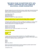TMC MOCK EXAM 150 QUESTIONS WITH 100- CORRECT ANSWERS 2023-2024 ...