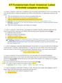 ATI Fundamentals Exam Answered |Latest 2019/2020 complete solutions.