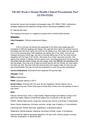 NR 603 Week 6 Mental Health Clinical Presentation Part 1(UPDATED)