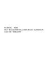 NURSING 1 ADD TEST BANK FOR WILLIAMS BASIC NUTRITION AND DIET THERAPY