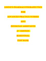 LEHNE’S PHARMACOTHERAPEUTICS FOR ADVANCED PRACTICE NURSESAND PHYSICIAN ASSISTANTS 2ND EDITION