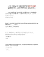 ACS ORGANIC CHEMISTRY EXAM 1 2024/2025 SPRING PREP QUESTIONS AND ANSWERS GRADED A+