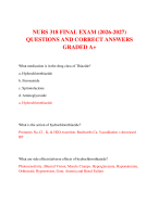 NURS 318 FINAL EXAM (2026-2027) QUESTIONS AND CORRECT ANSWERS GRADED A+