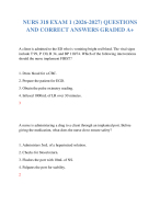 NURS 318 EXAM 1 (2026-2027) QUESTIONS AND CORRECT ANSWERS GRADED A+