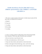 NURS 316 FINAL EXAM (2026-2027) FALL- SPRING QUESTIONS AND CORRECT ANSWERS GRADED A+
