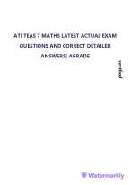 ATI TEAS 7 MATHS LATEST ACTUAL EXAM QUESTIONS AND CORRECT DETAILED ANSWERS AGRADE 2026