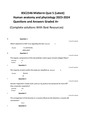 BSC2346 Midterm Quiz 5 (Latest) Human anatomy and physiology 2023-2024 Questions and Answers Graded