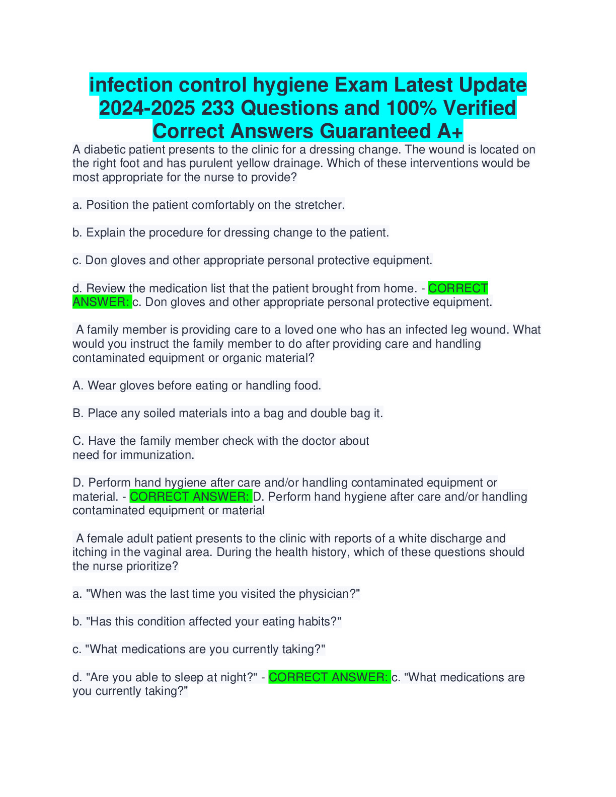 HESI MODULE 6 SAFETY AND INFECTION CONTROL LATEST UPDATE 2024