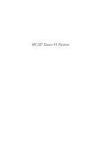 NR 327 Exam #1 Review