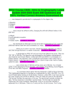 Wgu Course C839 Intro To Cryptography Latest Update 2024 2025 Exam 300 Questions And 100 Wgu Course C839 Intro To Cryptography Latest Update 2024 2025 Exam 300 Questions And 100