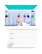 Module 3  Electrical Fundamentals Latest Update 2024-2025 Actual Exam Questions and 100% Verified C