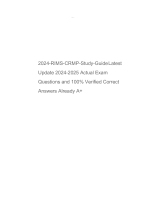2024-RIMS-CRMP-Study-Guide Latest Update 2024-2025 Actual Exam Questions and 100% Verified Correct