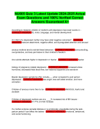 NU665 Quiz 3 Latest Update 2024-2025 Actual Exam Questions and 100% Verified Correct Answers Guaran