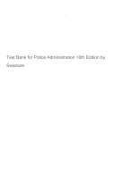Test Bank for Police Administration 10th Edition by Swanson