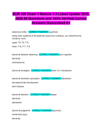 NUR 505 Exam 1 Questions with Correct Answers 2024/2025 (Verified ...