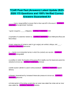 TCAR Post-Test (Answers) Latest Update 2025-2026 Questions and 100% Verified Correct Answers