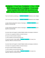 FireFighter 1 Final Latest Update 2025-2026 Questions and 100% Verified Correct Answers