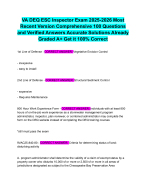 VA DEQ ESC Inspector Exam 2025-2026 Most Recent Version Comprehensive 100 Questions and Verified An