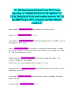 NU 136 Fundamental Final Exam 2026 Exam Questions COMPREHENSIVE FREQUENTLY TESTED QUESTIONS and ver