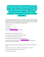 UVic Biol 186 Final (Campbell Biology) accurate solution latest (detailed & elaborated) (2026-2027)