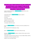 NUR 101 exam 3 2026 NEWEST EXAM COMPLETE 150 QUESTIONS AND CORRECT DETAILED ANSWERS (VERIFIED ANSWE