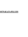 SOFTWARE & ITS APPLICATION