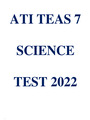 ATI TEAS 7 SCIENCE TEST 2022
