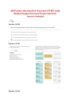 ATI RN Medical-Surgical Exam with NGN 2023-2025 All 100 Screenshot Questions and ATI Approved Answers # Real 2025 Exam for RN ATI Medical-Surgical Proctored Exam with ATI Marking Scheme