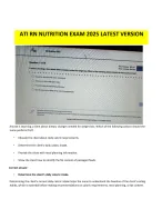 Legit ATI RN Nutrition 2023 Exam with NGN 70 Questions and Answers