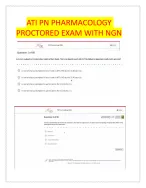 ATI PN Capstone Pharmacology Proctored Exam with NGN 203/2026 Assessment.