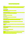 Forensic Psychology Exam - Questions & Answers