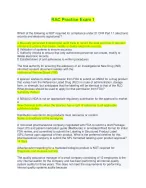 RAC Practice Exam 1 - Questions and Answers (Complete Solutions) - DocMerit