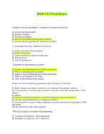 MCB 181 Final Exam | Questions and Answers (Complete Solutions)