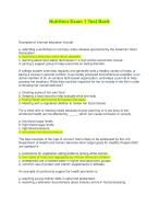 Nutrition Exam 1 Test Bank | Complete Solutions (Verified)