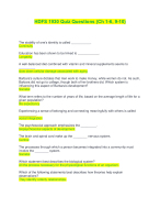 HDFS 1930 Quiz Questions (Ch 1-6, 9-10) | Questions and Answers