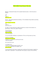 THE 2000 Final Exam Review | Complete Solutions (Verified)