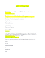 ACCT 201 Final Exam | Complete Solutions (Answered)