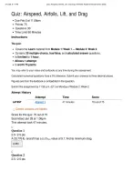 AVIA 305 Quiz: Airspeed, Airfoils, Lift, and Drag | Score 70/75 | Liberty University