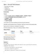 AVIA 305 Quiz: Aircraft Performance | Score 55/75 | Liberty University