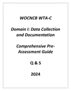 WOCNCB) WTA-C Domain I Data Collection & Documentation Comprehensive Pre - Assessment Guide Q & S