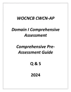 WOCNCB) CWCN-AP Domain I Comprehensive Assessment Comprehensive Pre - Assessment Guide Q & S