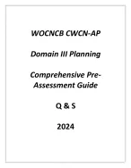 WOCNCB) CWCN-AP Domain I - VI Comprehensive Pre - Assessment Guide Q & S 2024.