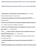 OSHA 30 Final Exam Questions With Correct Answers 2024-2025 - DocMerit