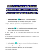 MMSC 409 Exam 1 (In Depth) Questions with Correct 2024/2025 - DocMerit