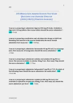 ATI MEDICATION ADMINISTRATION TEST EXAM QUESTIONS AND ANSWERS UPDATED ...