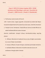 Exam 2: BIOS 251 (Latest Update 2025 / 2026) Anatomy and Physiology I ...