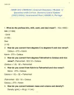 CHEM 103/ CHEM103 | General Chemistry | Module  1| Questions with Correct  Answers| Latest Update