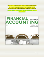 TEST BANK FOR FINANCIAL ACCOUNTING 16TH EDITION BY CARL WARREN, CHRISTINE JONICK